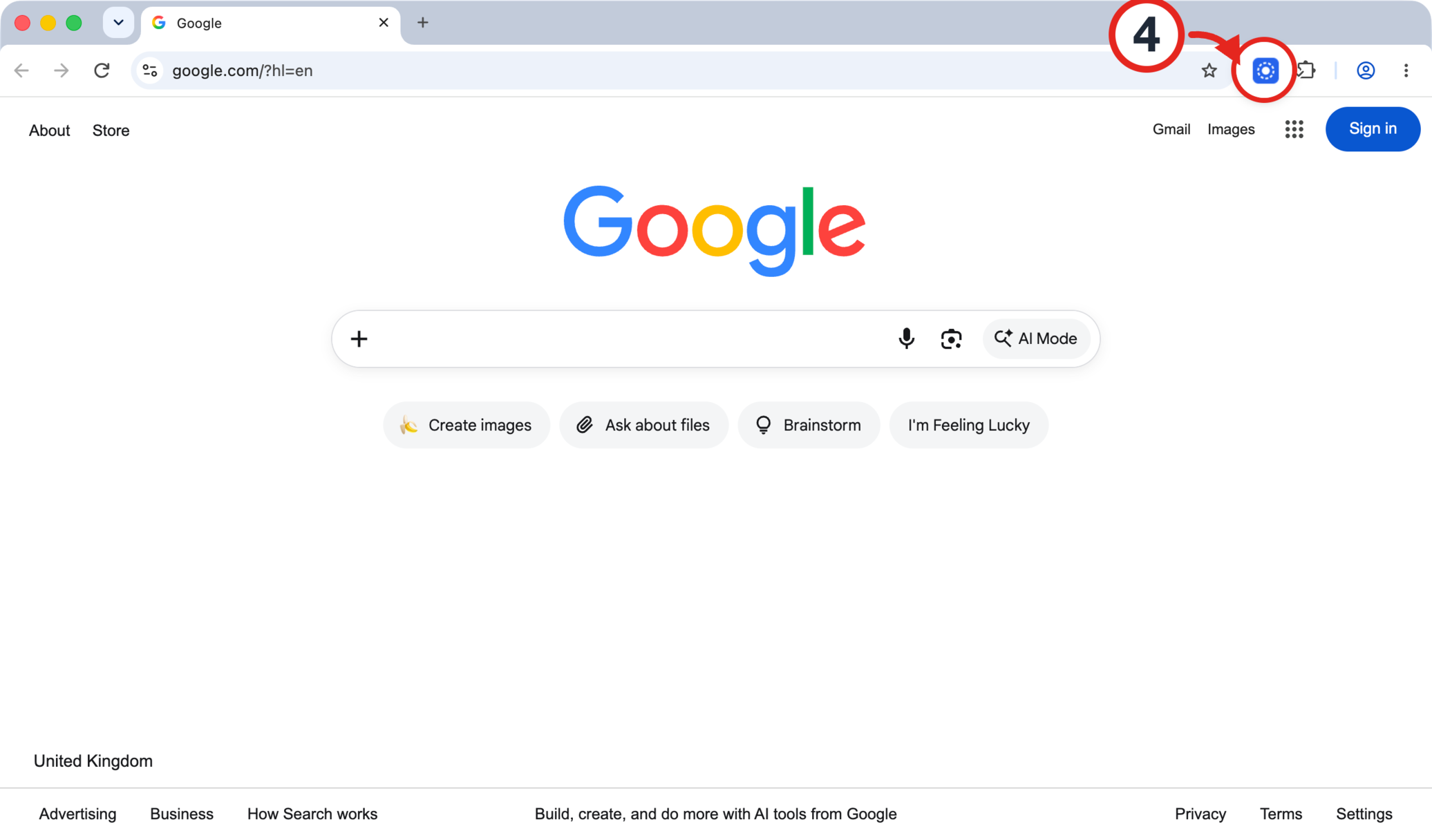 The Blur Picture icon (4) is pinned to the Chrome toolbar.